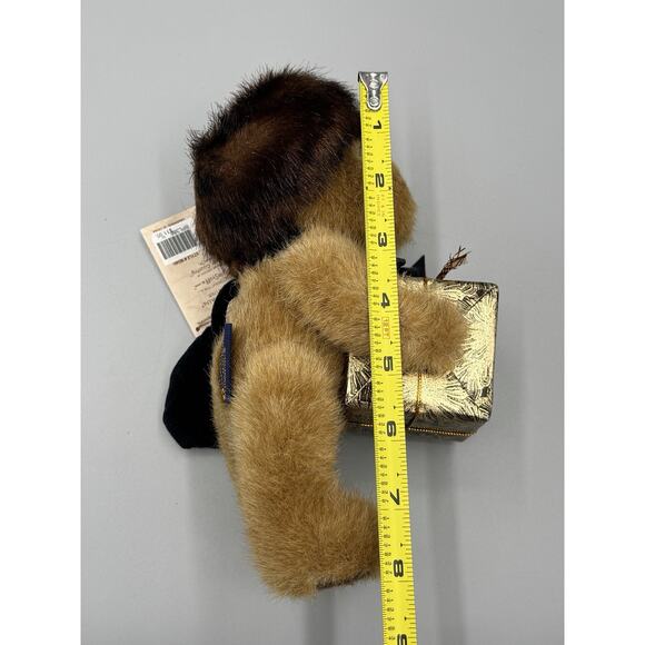 Boyd’s Bears IVANA SPENDALOT In Hat & Born To Shop Black Velvet Purse 8” Jointed - Picture 6 of 12